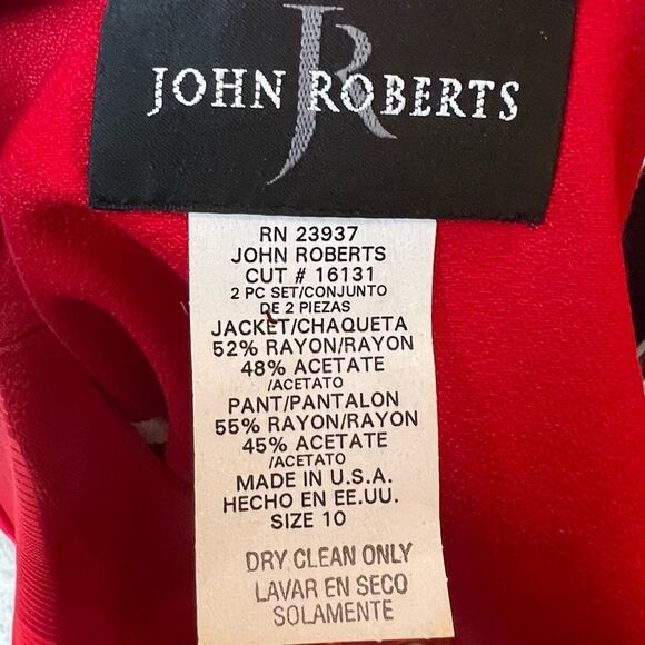 Vintage John Roberts Red‎ Suit Jacket - Picture 6 of 6